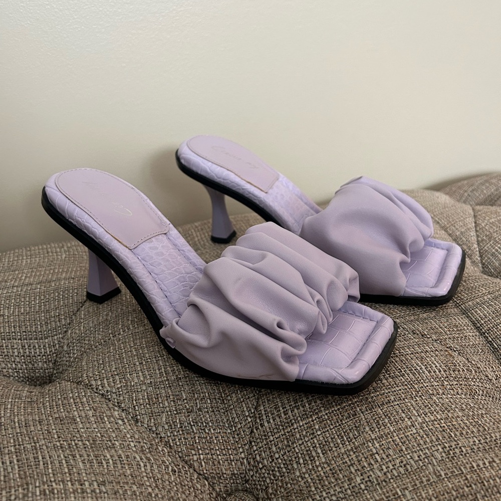 Lavendar Mule Heels